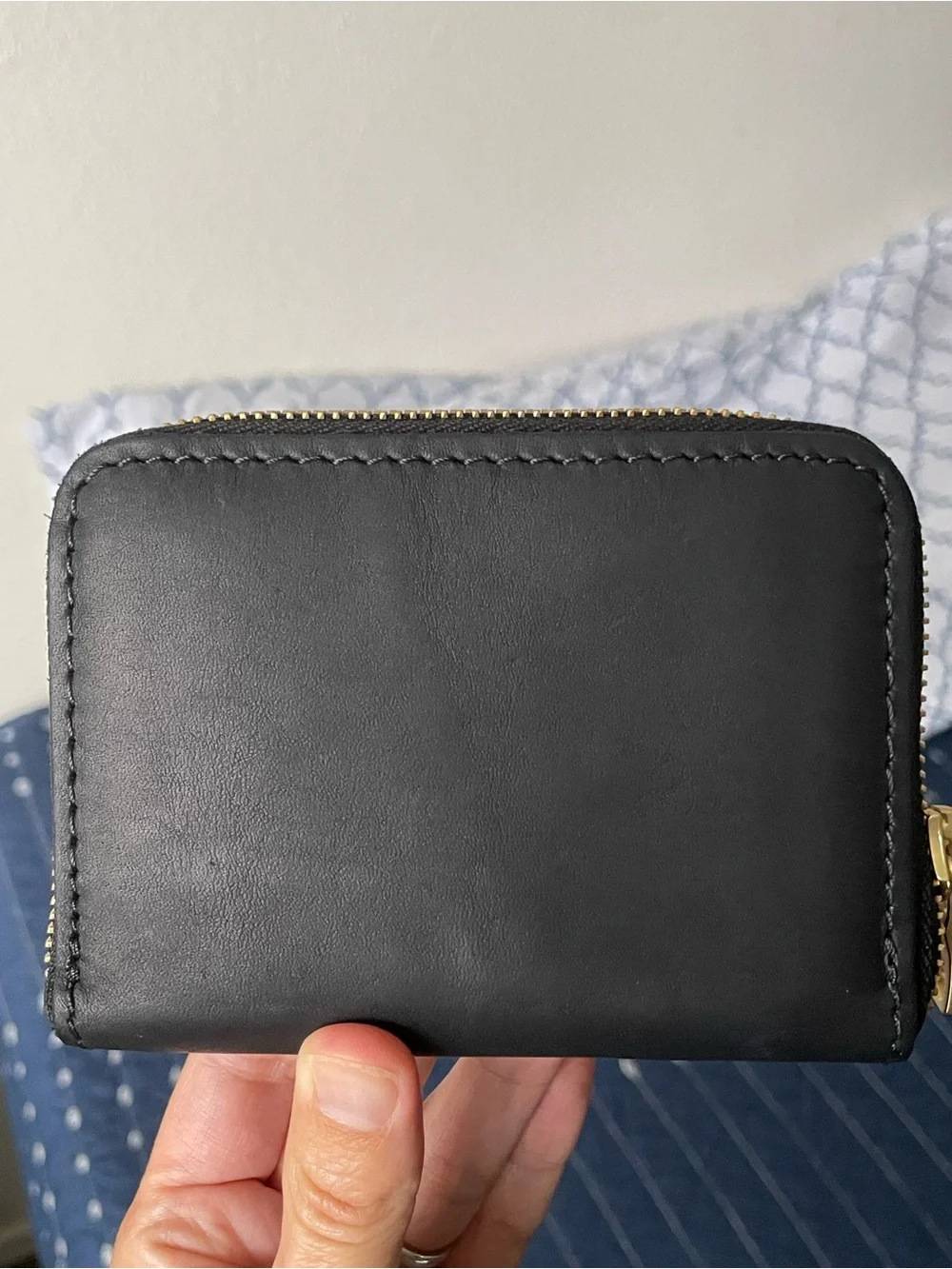 Portland leather mini zip wallet